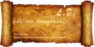 Létai Donatella névjegykártya